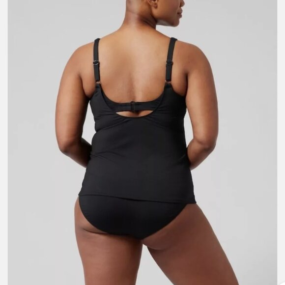 Athleta Bondi Bra Cup Tankini Top, Black, 40D/DD - Picture 2 of 6